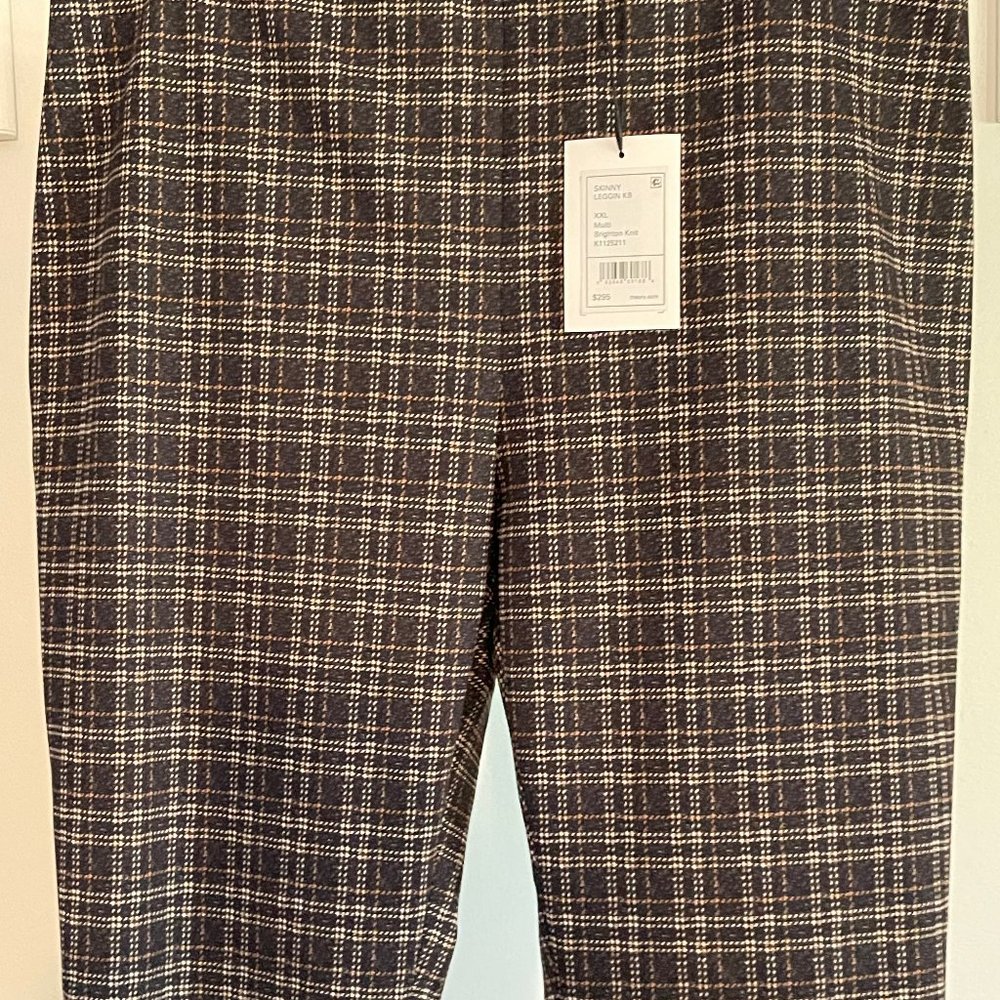 Theory Skinny Legging Pant | Houndstooth/Plaid | NEW w/tags | Size XXL